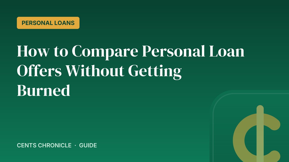 How to Compare Personal Loan Offers Without Getting Burned